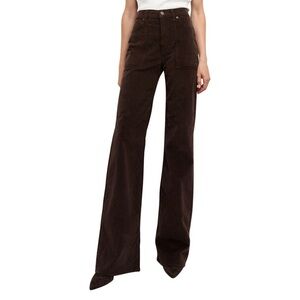 Veronica Beard Crosbie Wide Leg Dark Chocolate NWT